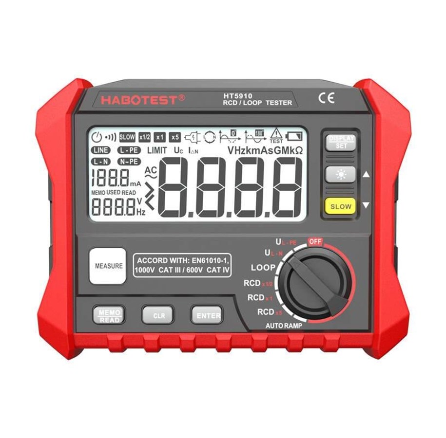 Instrumenty - Habotest Digital RCD / Loop Resistance Tester HT5910 - HT5910