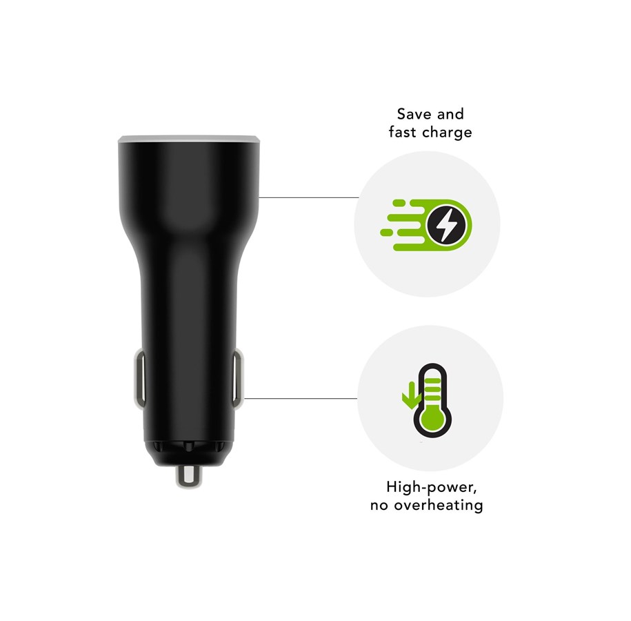 Telefon - Adapter i Ladowarka - dbramante1928 re-charge car power adapter - 24 pin USB-C - 65 Watt - CC65ITBL7105