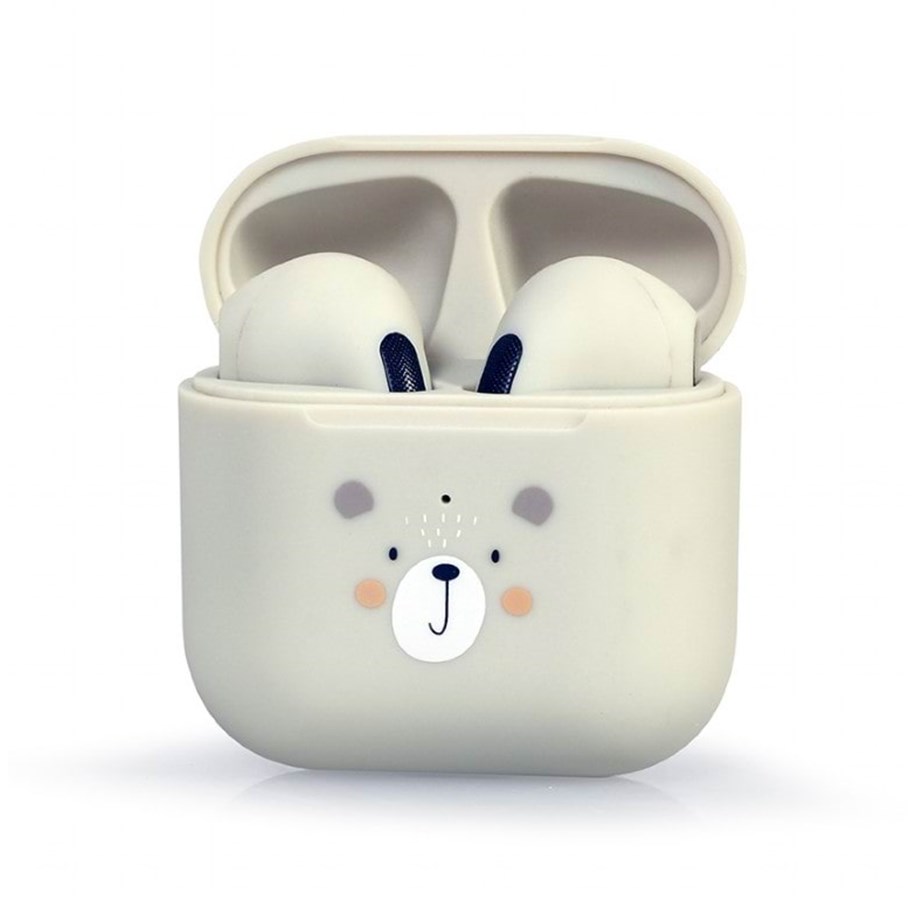 Słuchawki, zestaw słuchawkowy - Gembird Bluetooth True Wireless in-ears Teddy - Beige - TWS-01