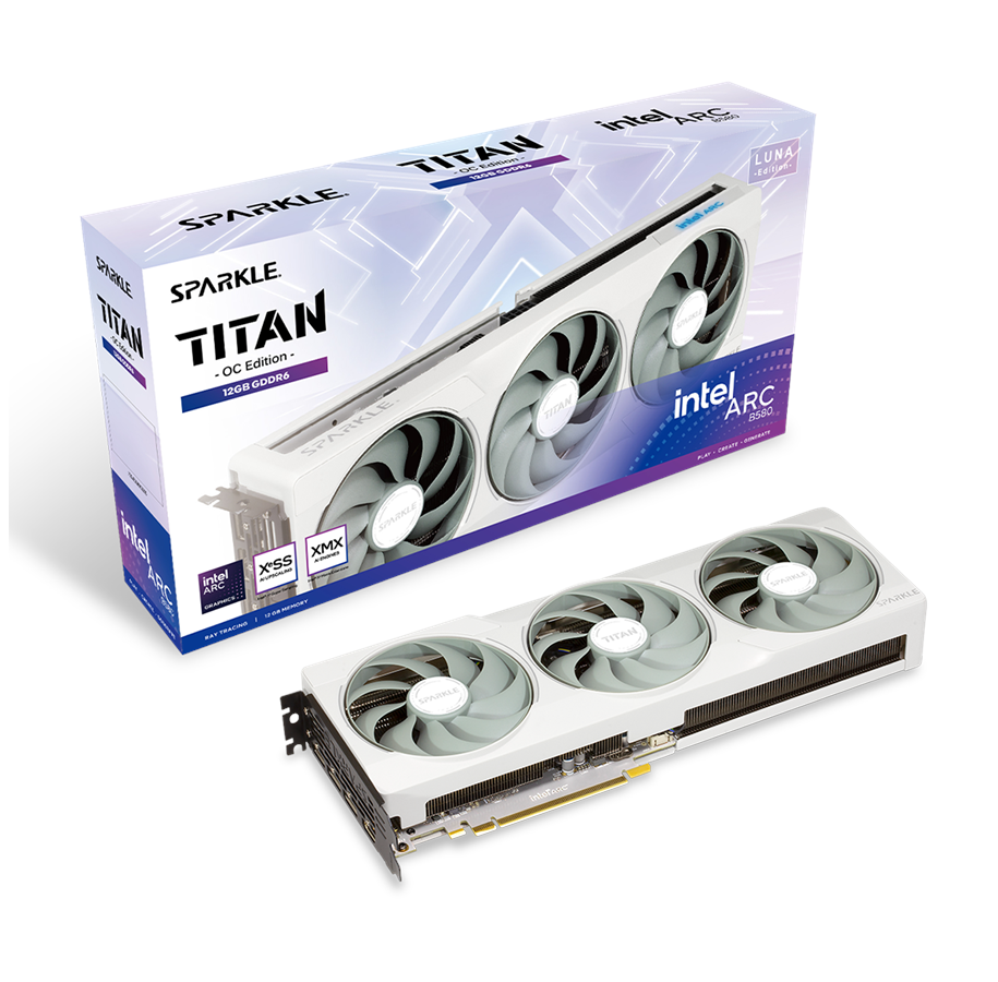 Karta graficzna - Sparkle Arc B580 Titan Luna OC - 12GB GDDR6 RAM - Karta graficzna - 1A1-S00428700G