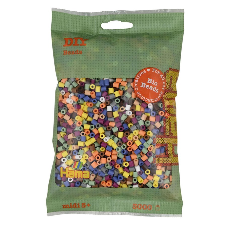 Kreatywne gry - Hama Bio Iron-on Beads - Colour Mix 3000 pcs - 191-197