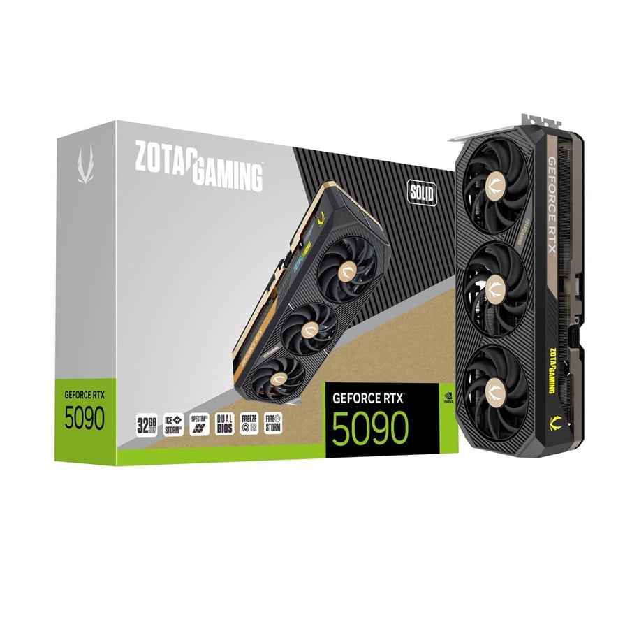 Karta graficzna - ZOTAC GeForce RTX 5090 Solid - 32GB GDDR7 RAM - Karta graficzna - ZT-B50900D-10P