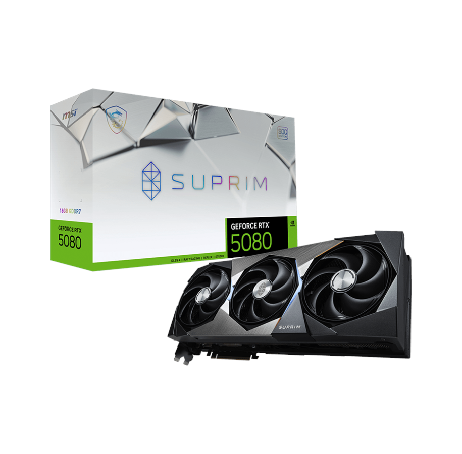 Karta graficzna - MSI GeForce RTX 5080 SUPRIM SOC - 16GB GDDR7 RAM - Karta graficzna - G5080-16SPS