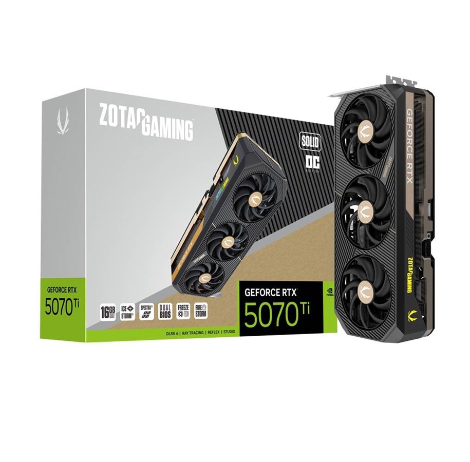 Karta graficzna - ZOTAC GeForce RTX 5070 Ti Solid OC - 16GB GDDR7 RAM - Karta graficzna - ZT-B50710J-10P