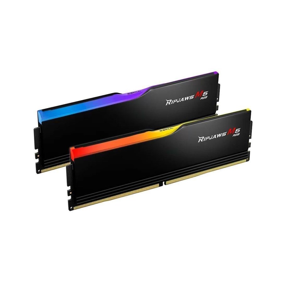 RAM - G.Skill Ripjaws M5 RGB DDR5-6000 - 32GB - CL28 - Dual Channel (2 pcs) - Intel XMP - Czarny z RGB - F5-6000J2836G16GX2-RM5RK