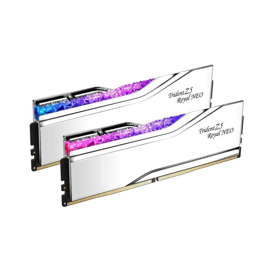 RAM - G.Skill Trident Z5 Royal Neo RGB DDR5-6000 - 96GB - CL28 - Dual Channel (2 pcs) - AMD EXPO - Srebrny z RGB - F5-6000J2836F48GX2-TR5NS