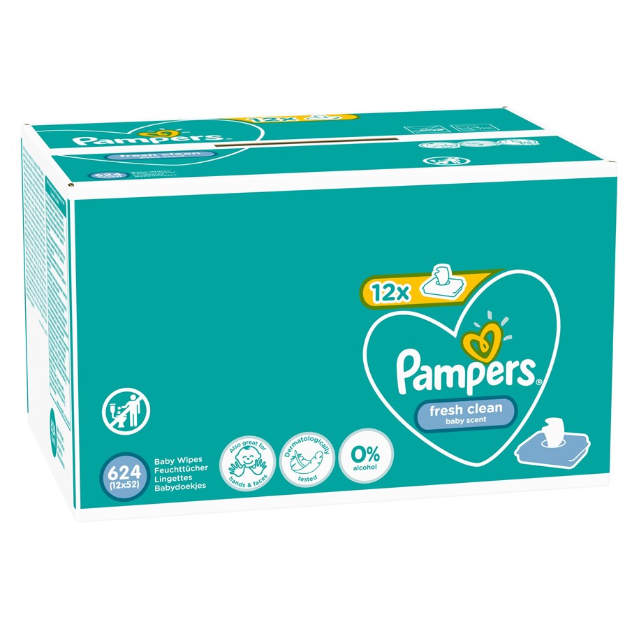 Inne środki higieny osobistej - Pampers Fresh Clean baby wipes - 8001841078441