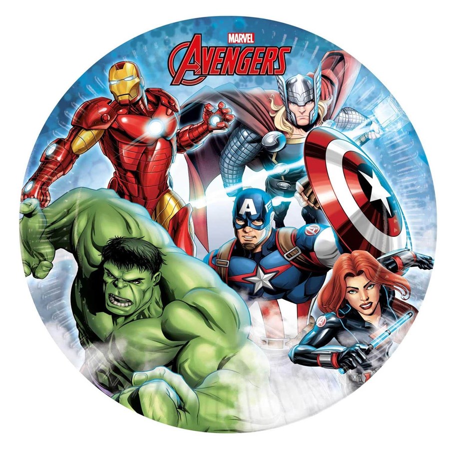 Zabawki - Globos - Paper Plates Avengers Infinity Stones 8 pcs. - 93871