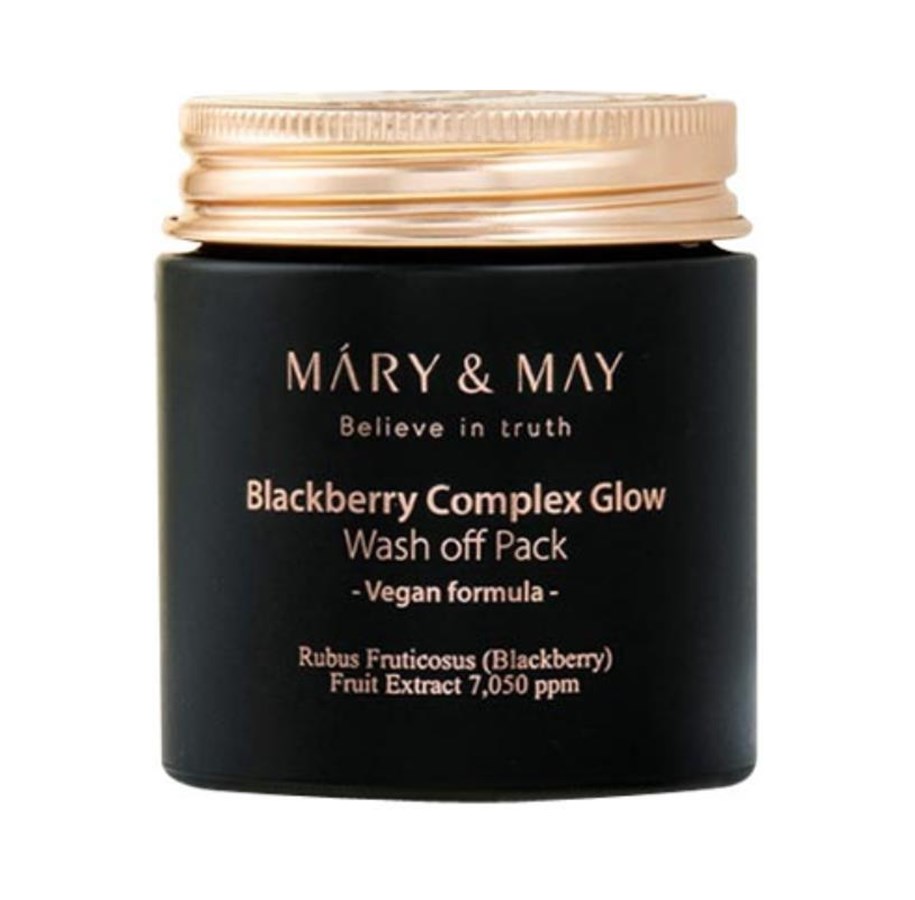 Pielęgnacja twarzy - Mary & May Blackberry Complex Glow Wash Off Pack (125 g) - 8809670682071