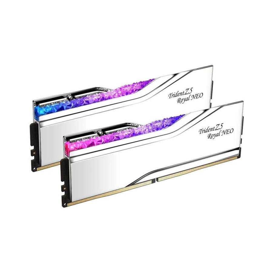 RAM - G.Skill Trident Z5 Royal Neo RGB DDR5-6000 - 48GB - CL26 - Dual Channel (2 pcs) - AMD EXPO - Srebrny z RGB - F5-6000J2636H24GX2-TR5NS