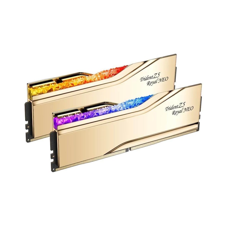 RAM - G.Skill Trident Z5 Royal Neo RGB DDR5-6000 - 48GB - CL26 - Dual Channel (2 pcs) - AMD EXPO - Złoty z RGB - F5-6000J2636H24GX2-TR5NG