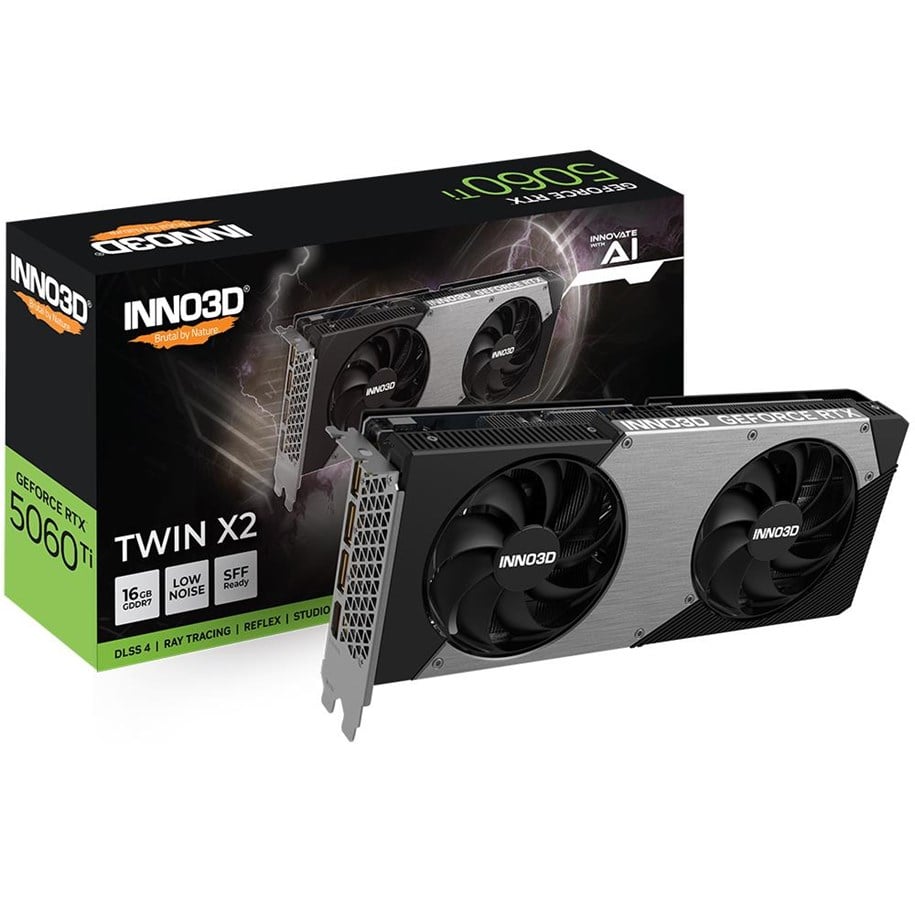Karta graficzna - Inno3D GeForce RTX 5060 Ti Twin X2 - 16GB GDDR7 RAM - Karta graficzna - N506T2-16D7-191073N