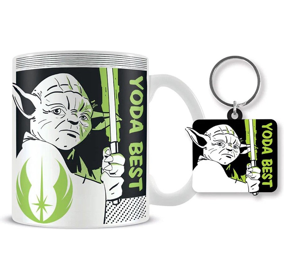 Drobiazgi - Pyramid - Star Wars (Yoda Best) Mug & Keychain Set - Kubek - GP86631