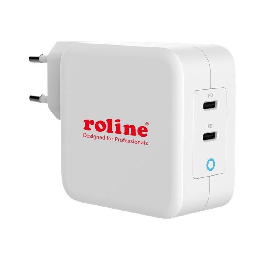 Telefon - Adapter i Ładowarka - Roline power adapter - 24 pin USB-C - 100 Watt - 19.11.1053