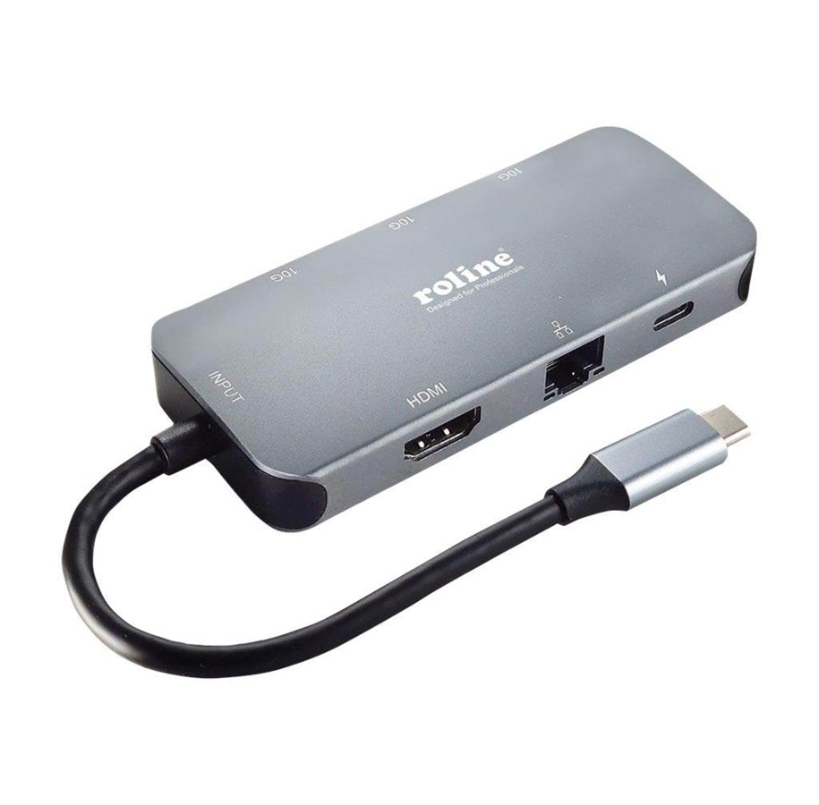 Stacja dokujaca - Roline - docking station - USB-C 3.2 Gen 2 - HDMI - 1GbE - 12.02.1121