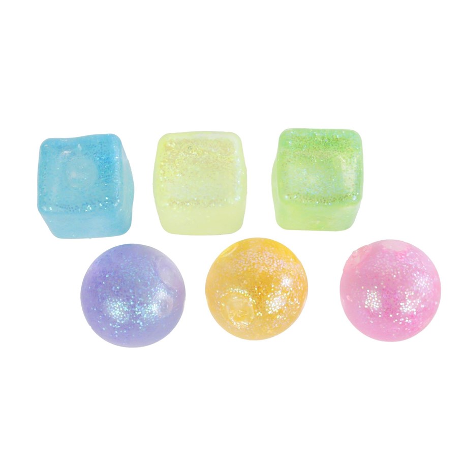 Male prezenty dla dzieci - Pocket Money Squeeze Suger ball and square 6cm assorted - 621675