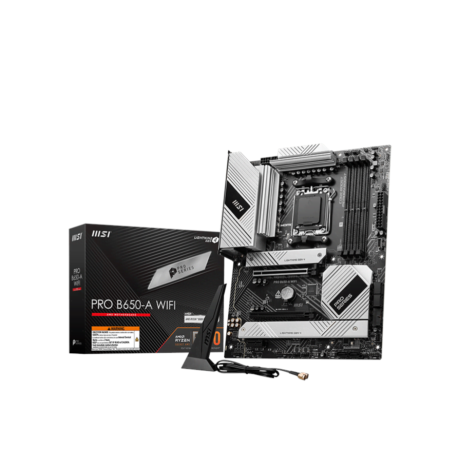 Plyta glówna - MSI PRO B650-A WIFI Płyta główna - AMD B650 - AMD AM5 socket - DDR5 RAM - ATX - PRO B650-A WIFI