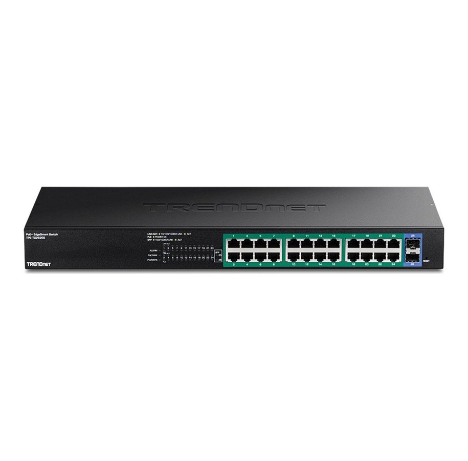 Switch - TRENDnet TPE-TG262ES - Version v1.0R - switch - EdgeSmart - 26 ports - smart - rack-mountable - TAA Compliant - TPE-TG262ES
