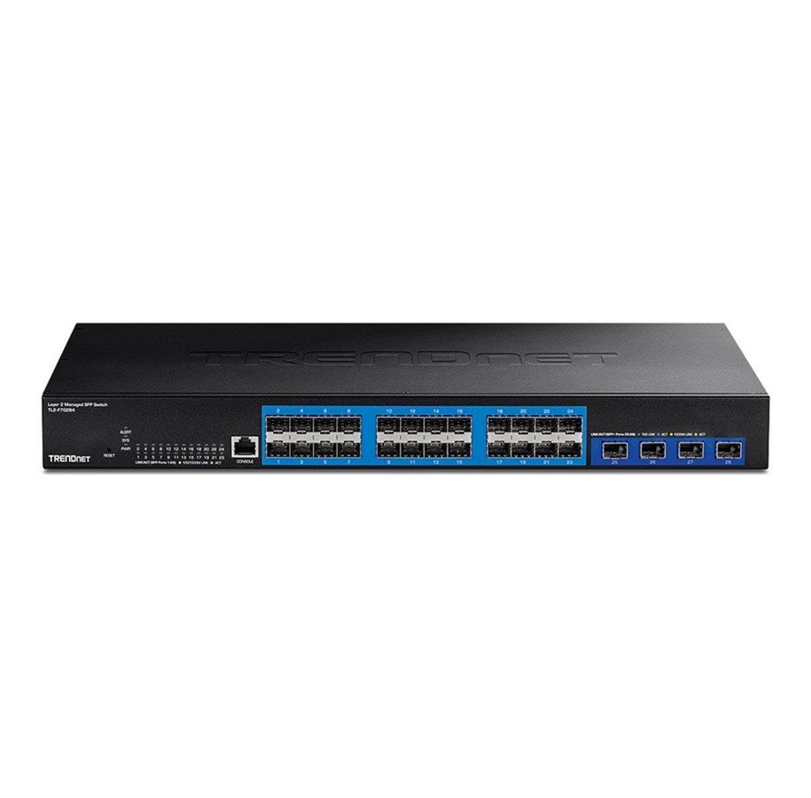 Switch - TRENDnet TL2-F70284 - Version v1.0R - switch - Layer 2 - 28 ports - Managed - rack-mountable - TAA Compliant - TL2-F70284