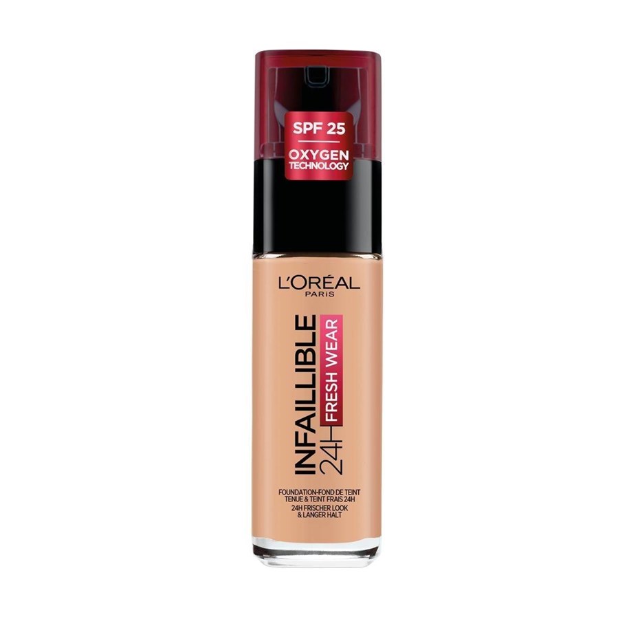 Makijaz - L`Oreal Paris Infaillible 24h Fresh Wear, All-Day Wear, Liquid Foundation, 235, Honey, SPF 25, 30 ml - 3600523614530