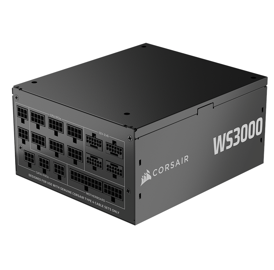 Zasilacz do komputera - Corsair WS3000 Zasilacz do komputera - 3000 Watt - 140 mm - ATX 3.1 - 80 Plus 80+ Platinum - CP-9020312-EU