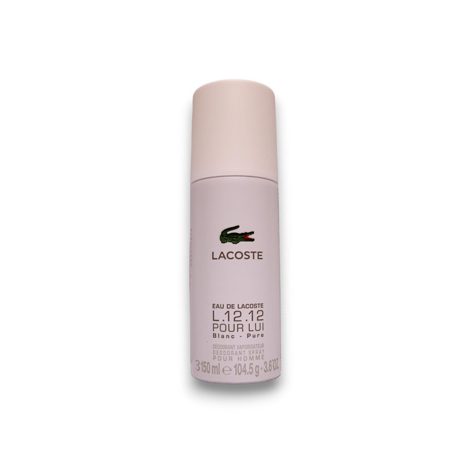 Perfumy i zapachy - Lacoste Eau de  L.12.12 Blanc Deodorant Spray, For Men, 150 ml - 8005610472638