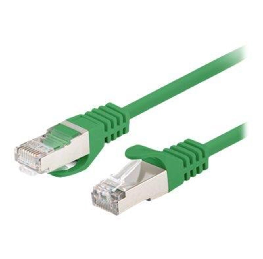Kabel sieciowy - Lanberg patch cable - 50 cm - RAL 6024 green - Zielony - 0.5m - PCF6-20CC-0050-G