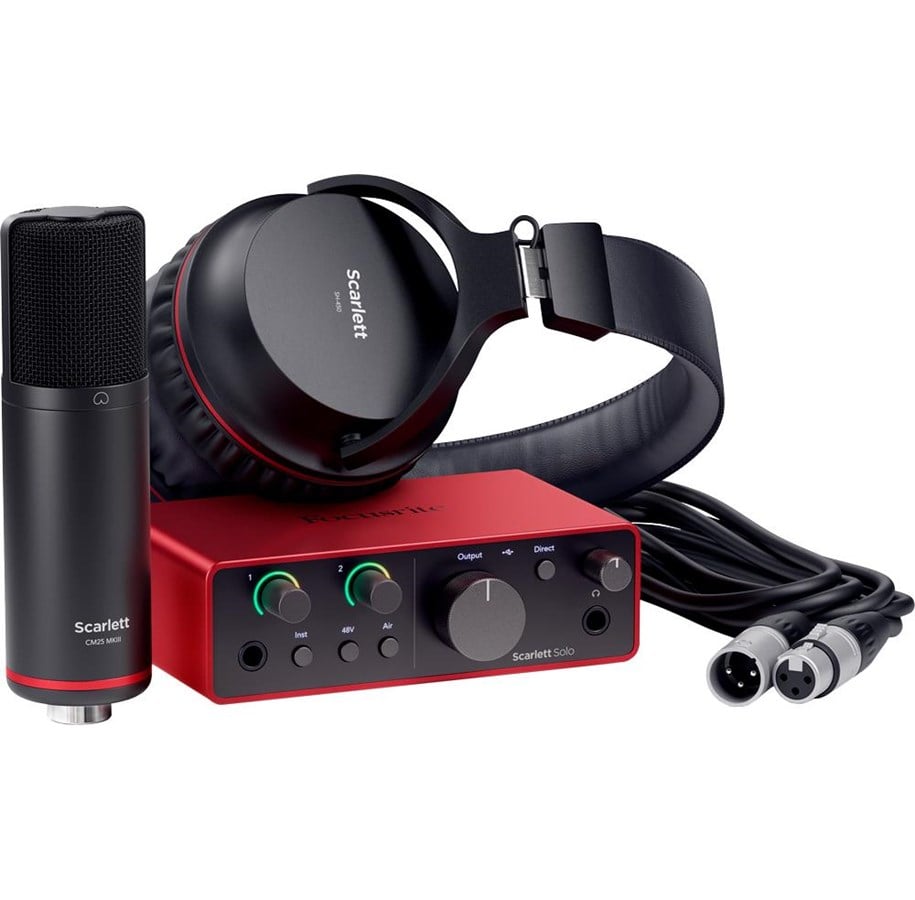 Instrumenty muzyczne i dla DJ'a - Focusrite Scarlett Solo Studio Kit - 4th Gen - 596950