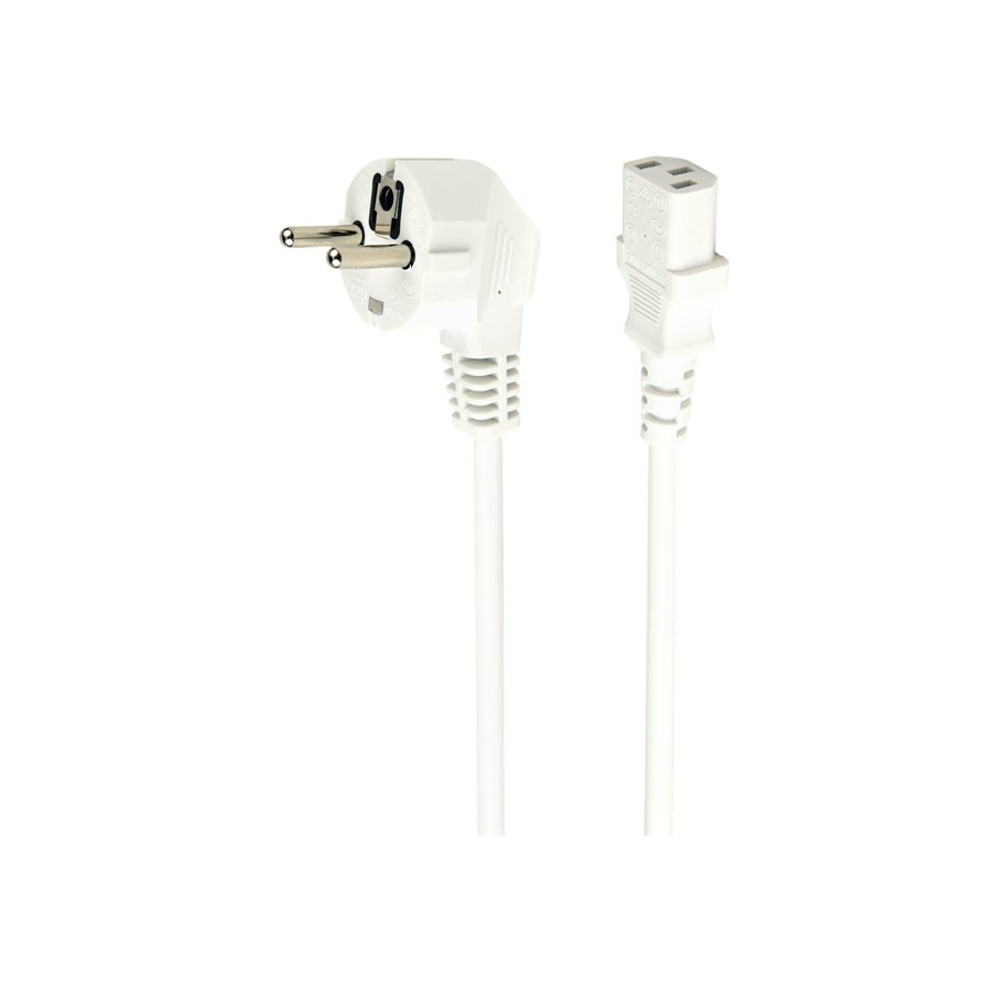 Kabel zasilajacy (wewnetrzny) - Gembird PC-186W-VDE - power cable - power CEE 7/7 to power IEC 60320 C13 - 1.8 m - PC-186W-VDE