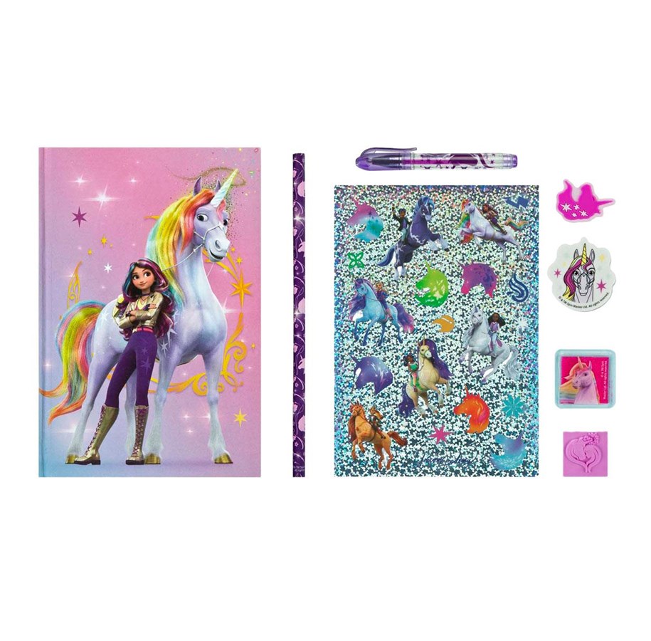 Przybory szkolne - Unicorn Academy Creative Set with Notebook 8 pcs - ACMY4466