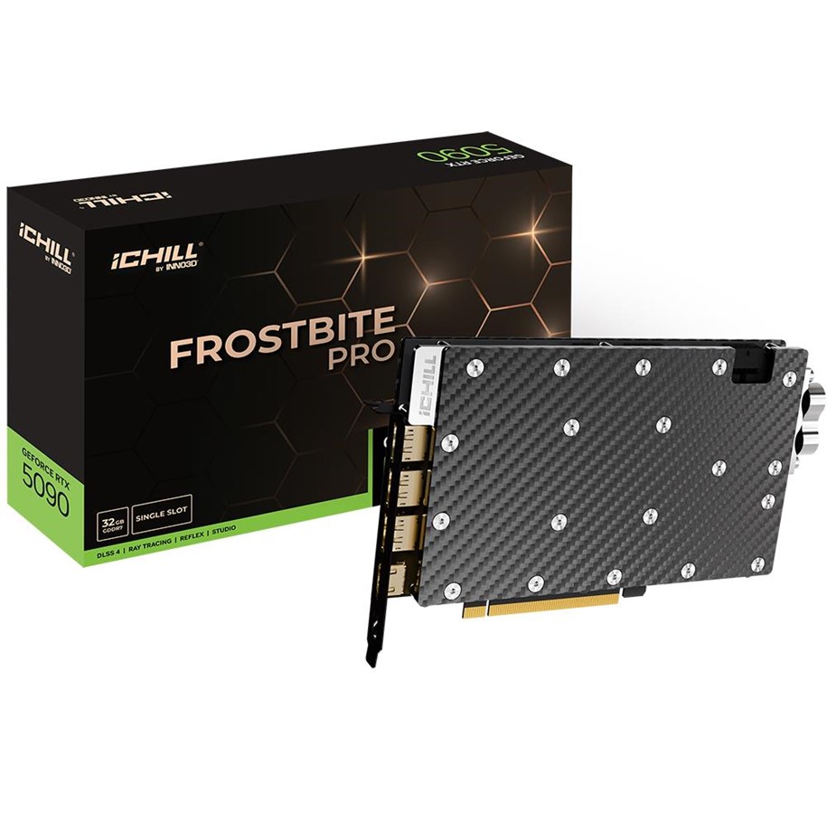 Karta graficzna - Inno3D GeForce RTX 5090 iCHILL Frostbite Pro - 32GB GDDR7 RAM - Karta graficzna - C50903-32D7X-1759FBP