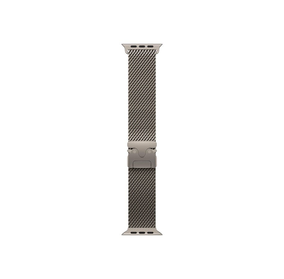 Smartwatch - akcesoria - Apple 49mm Natural Titanium Milanese Loop - Large - MGHQ4ZM/A
