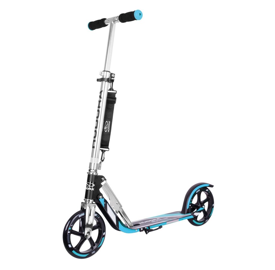 Rowerki i chodziki - Hudora Scooter Big Wheel Step RX205 - Black/Blue - 14709/01