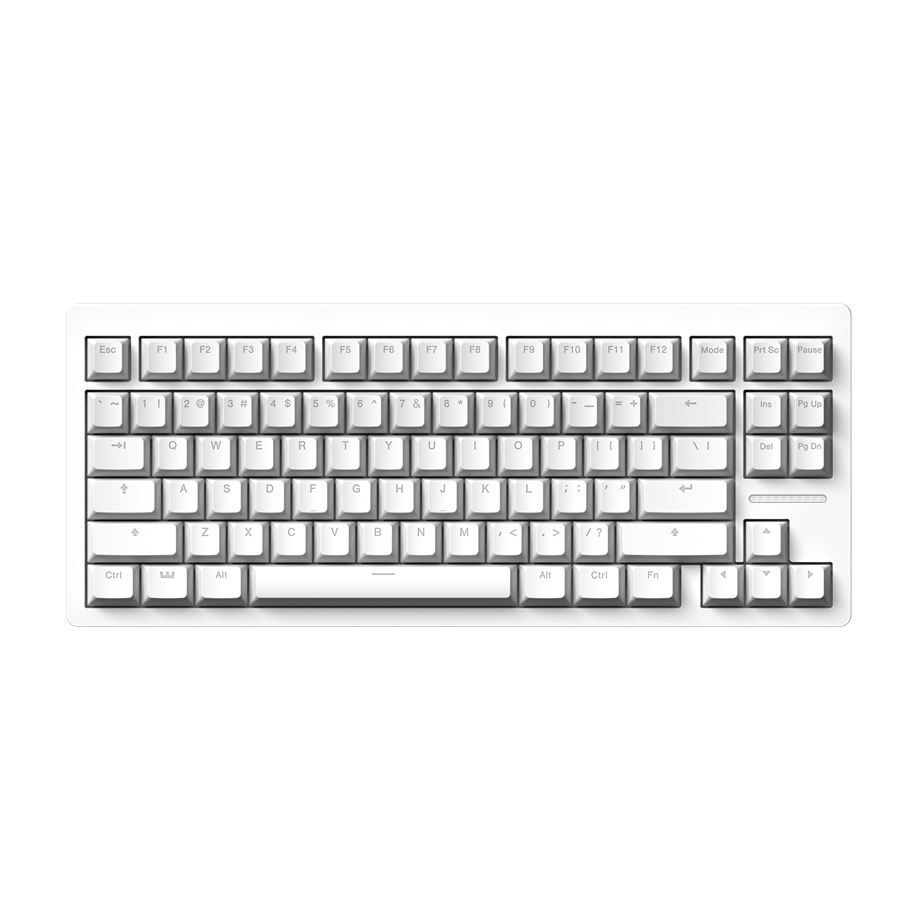 Klawiatura - Wooting 80HE - US-ANSI - Linear60 - Zinc Alloy - Klawiatura gamingowa - bez bloku numerycznego - US International - Biały - WK5-US2-L60-ZWH1