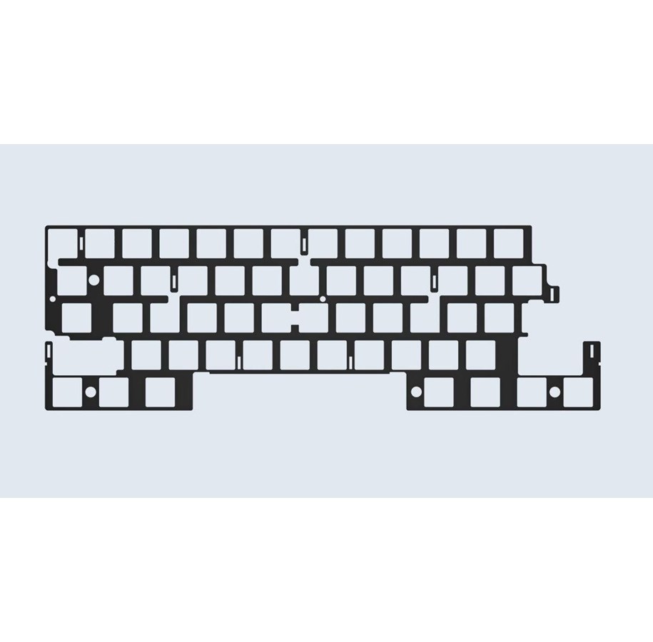 Klawiatura - Wooting 60HE PC Switch Plate - Akcesoria do modernizacji - ANSI - Czarny - AC1-WK3-ANS-PC02