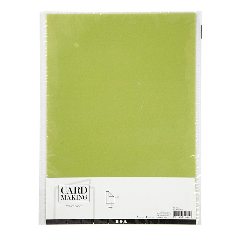 Artykuly Artystyczne & Rzemieslnicze - Creativ Company - Vellum paper A4 Light Green 10 Sheets - 224827
