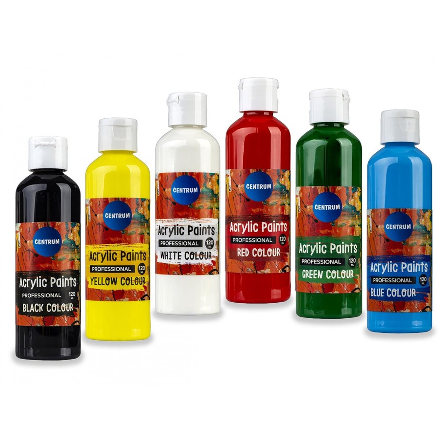 Materialy hobbystyczne - CENTRUM Acrylic color 120ml. bottle. WHITE - 80923