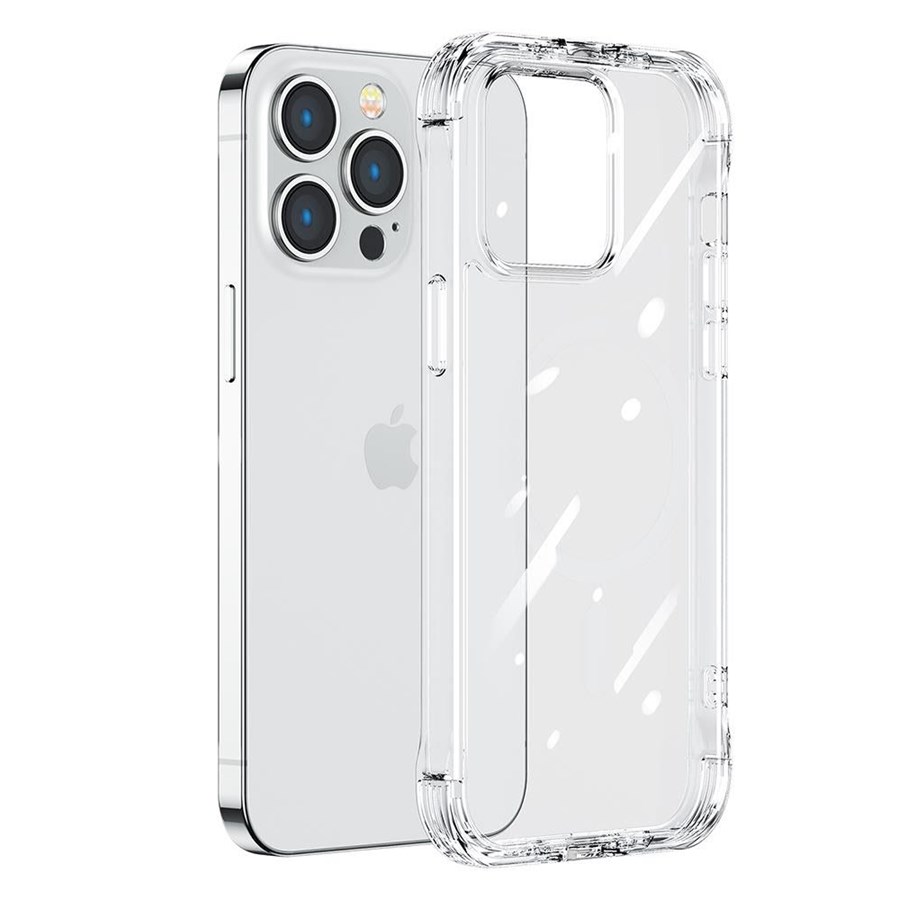 Telefon - Pokrowiec i etui - Joyroom  Defender Series Case Cover for iPhone 14 Armored Hook Cover Stand Clear (JR-14H1) - JR-14H1