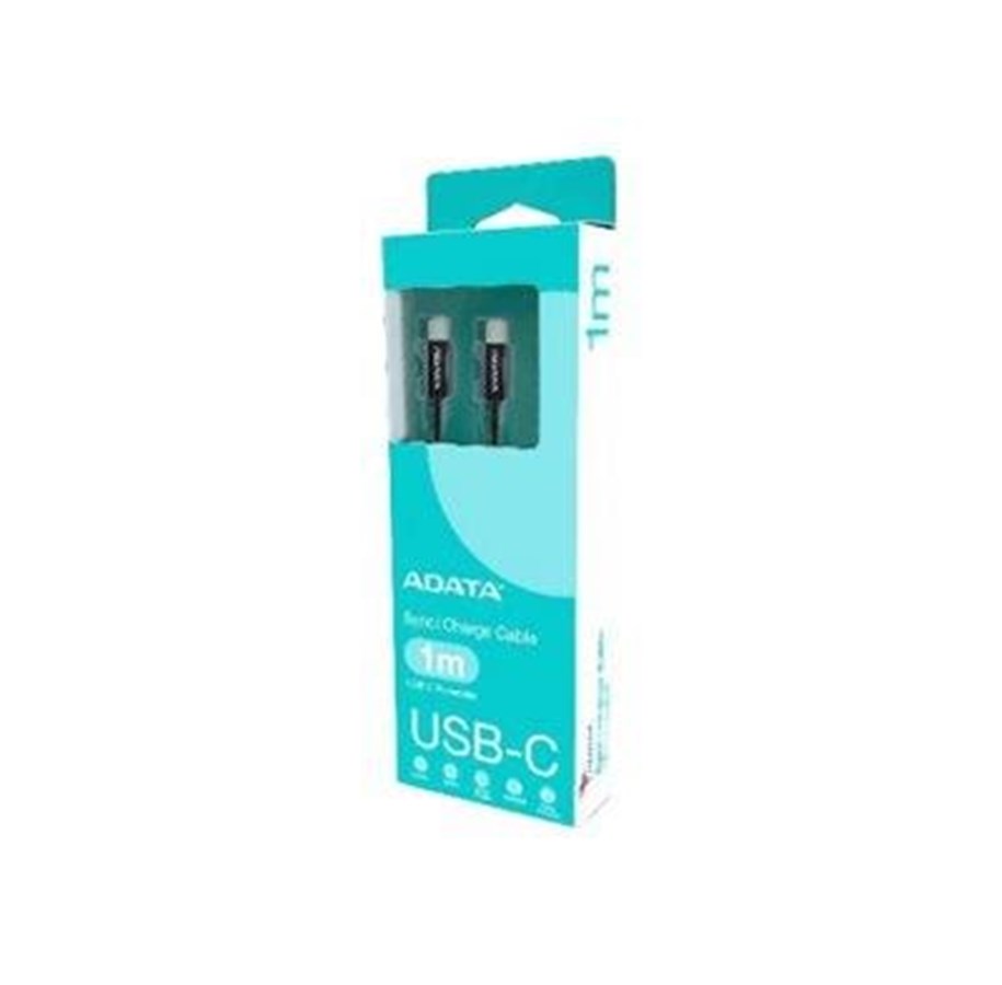 Kabel USB - A-Data ADATA - USB-C cable - 24 pin USB-C to 24 pin USB-C - 1 m - CACC-100PN-BK