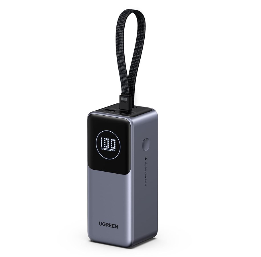 Powerbank - UGREEN Nexode Power Bank (20000mAh.130W 3 Ports Built-in Cable) - 20000 mAh - UGR5702