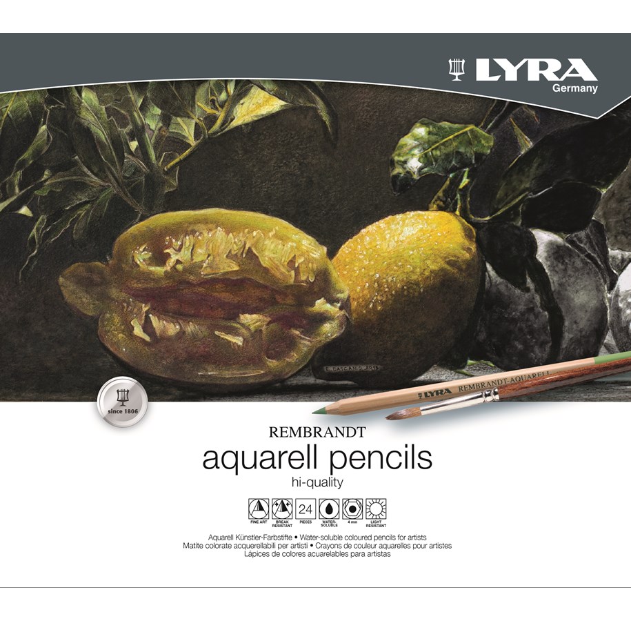 Artykuly Artystyczne & Rzemieslnicze - Lyra Rembrandt Aquarell Tin Box 24 pcs - 1-2011240