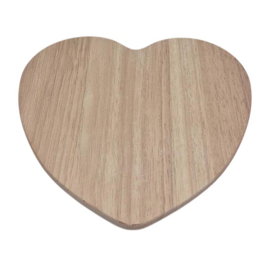 Zabawki drewniane - Playwood Wooden Bread Board Heart Shape - SL257R