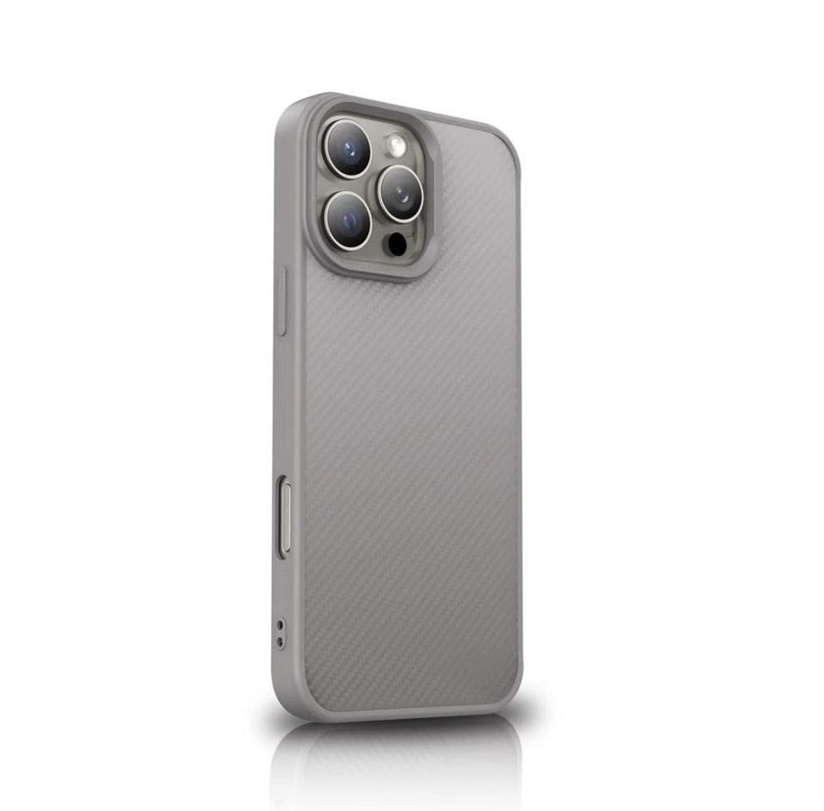 Telefon - Pokrowiec i etui - Wozinsky Carbon Fibre Case with MagSafe for Samsung Galaxy S25 Ultra - Grey - 5907769369797