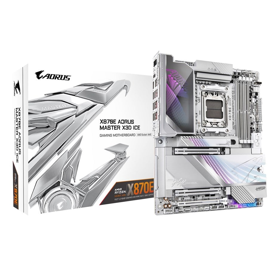 Plyta glówna - GIGABYTE X870E AORUS MASTER X3D ICE Płyta główna - AMD X870E - AMD AM5 socket - DDR5 RAM - ATX - X870E A MASTER X ICE