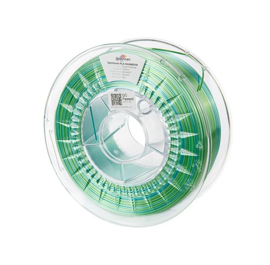 Filament - Drukarka 3D - Spectrum 3D Filament / PLA SILK Rainbow / Ocean Melange / ⌀ 1.75 mm / 1 kg - 81018