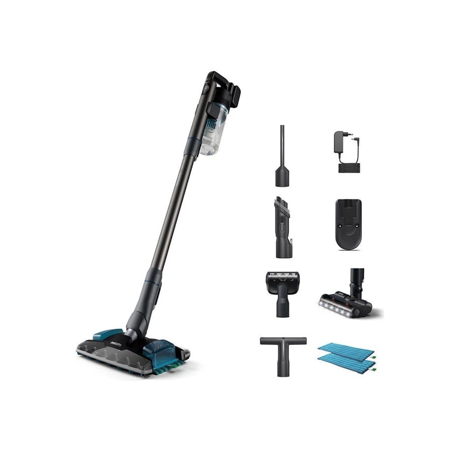 Odkurzacz reczny - Philips Stojący 8000 Series XC8055 - vacuum cleaner - cordless - stick/handheld - deep petrol - XC8055/01