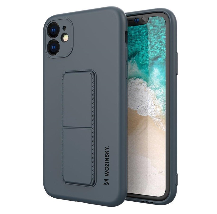 Telefon - Pokrowiec i etui - Wozinsky Kickstand Case Silicone Case with Stand Case Samsung Galaxy M31s Blue - 9111201941045