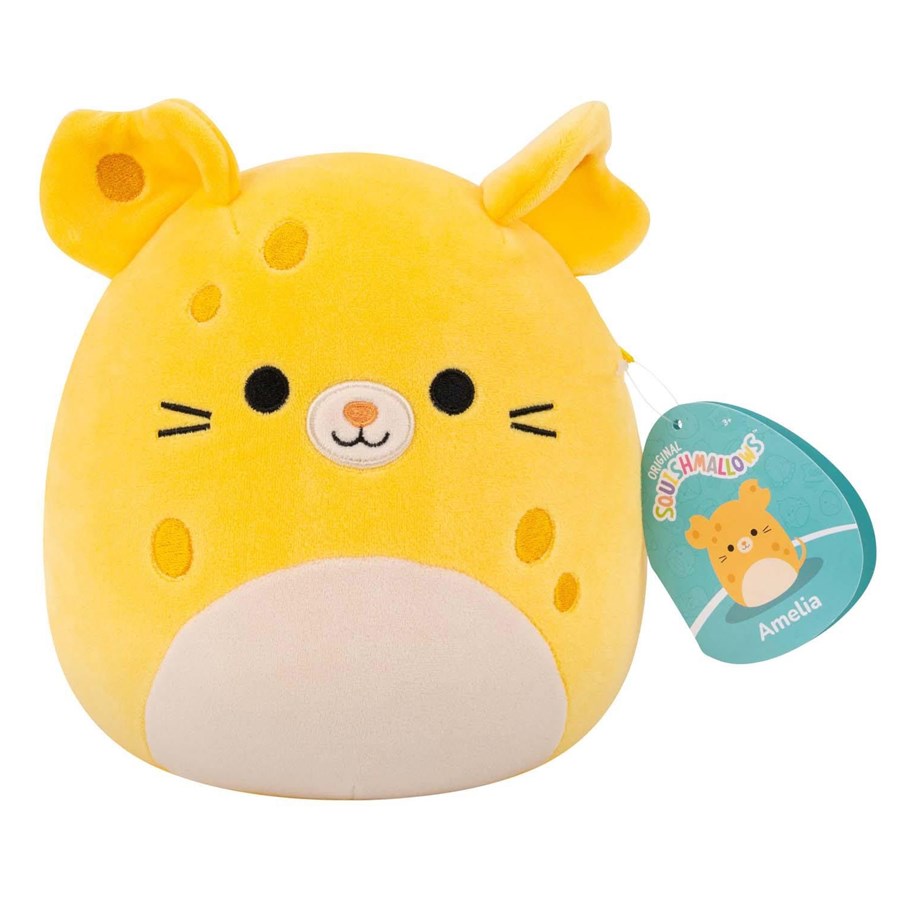 Plusz - Jazwares Squishmallows Plush Toy - Amelia the Cheese Mouse - 19cm - SQCR09080