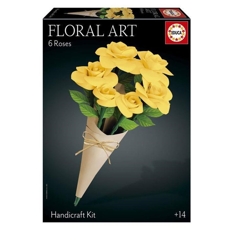 Puzzle - Educa Floral Art 6 Yellow Roses - 20422