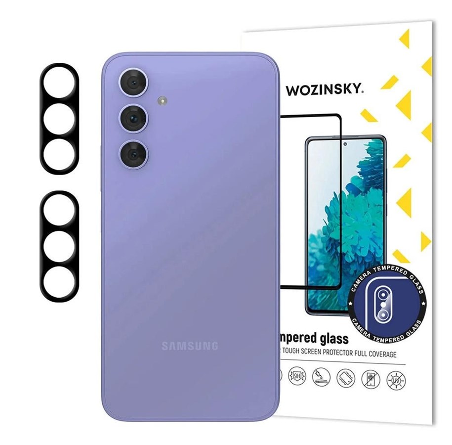 Telefon - szklo ochronne - Wozinsky Black  Full Camera Glass for Samsung Galaxy A17 / A17 5G Set of 2 - 5907769379918